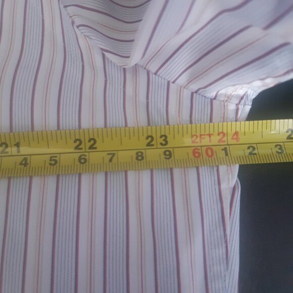 Boss Hugo Boss French Cuff SZ 16 100% Cotton Men's Striped Button Up Shirt - Picture 13 of 16